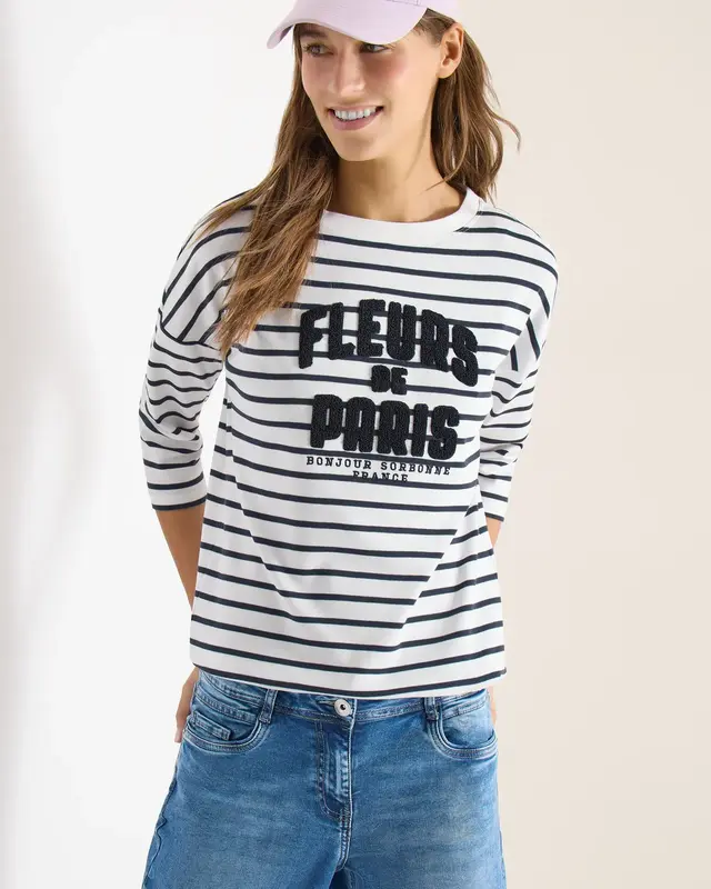 Cecil Shirt with Text - Universal Blue