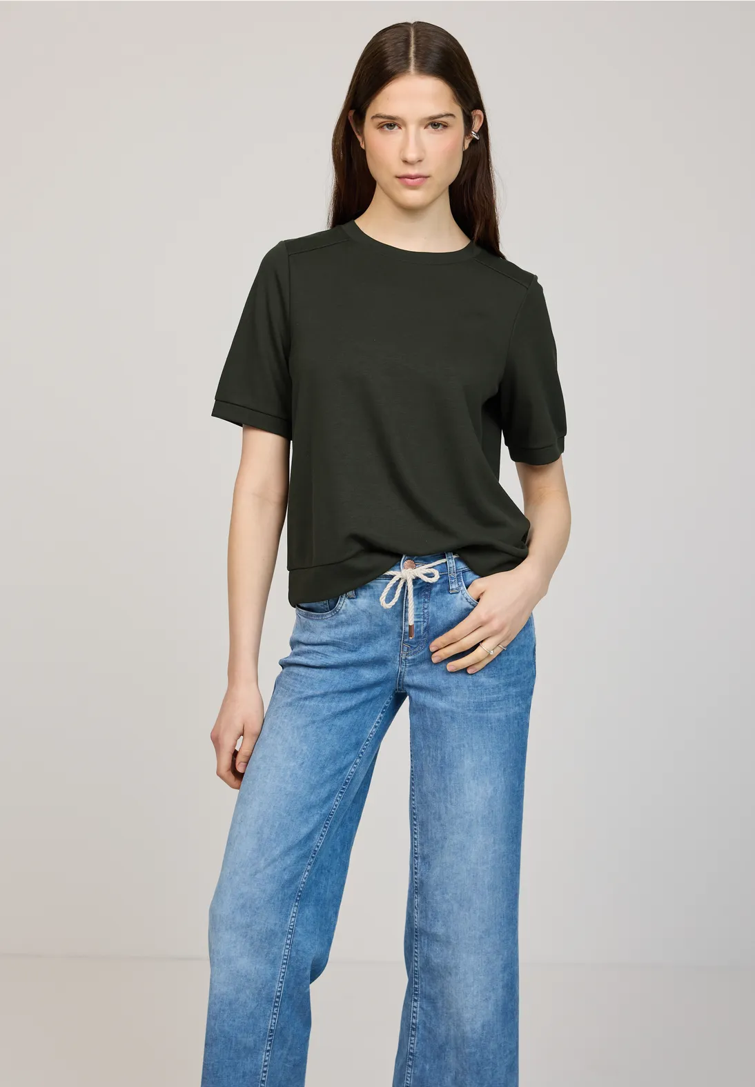 Street One Studio Basic Shirt - Oil Green