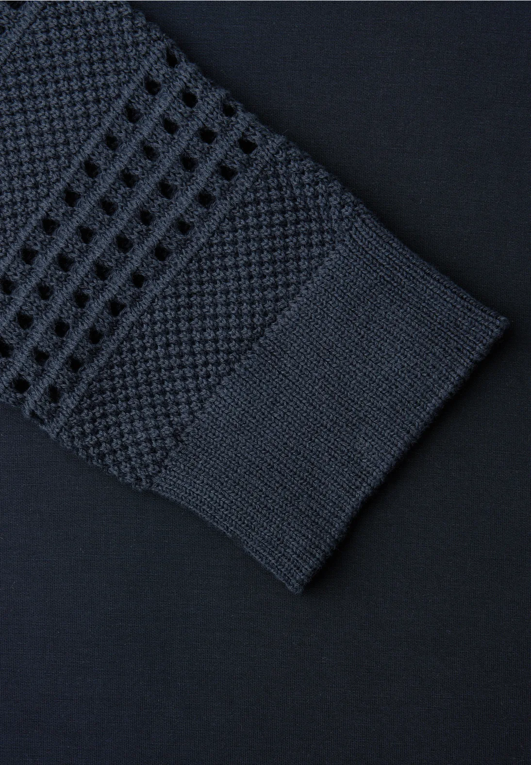 Street One Shirt met Geperforeerde Mouwen - Shaded Navy