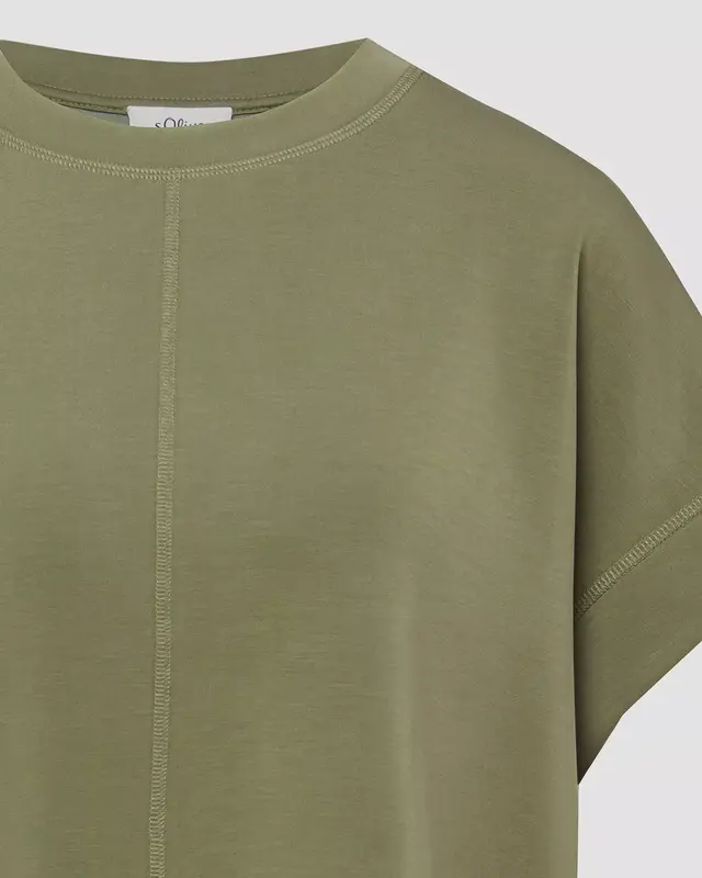 S. Oliver Oversized Scuba Sweatshirt - Olive Green
