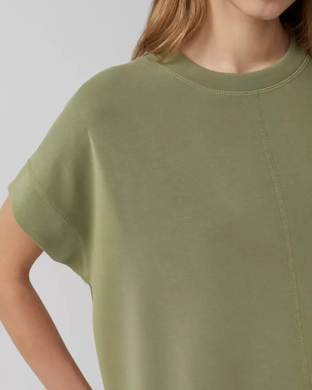 S. Oliver Oversized Scuba Sweatshirt - Olive Green