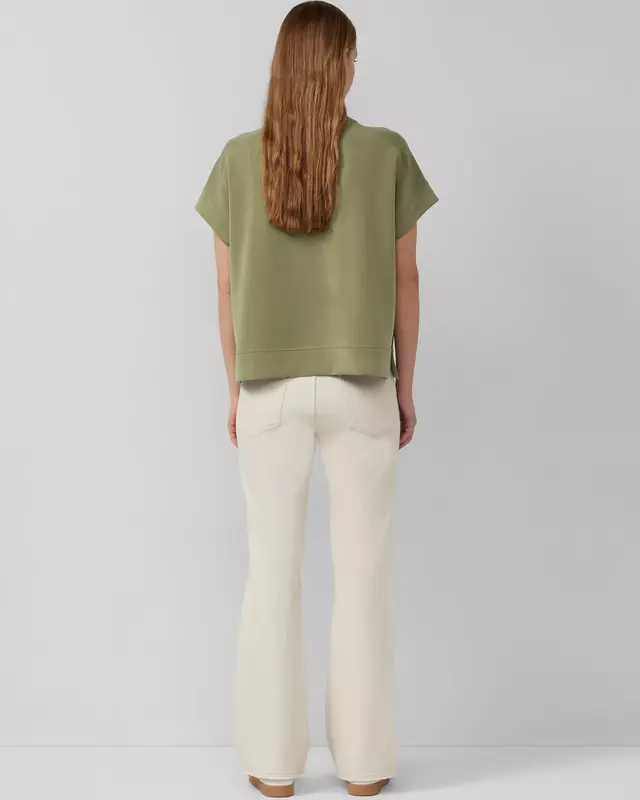 S. Oliver Oversized Scuba Sweatshirt - Olive Green