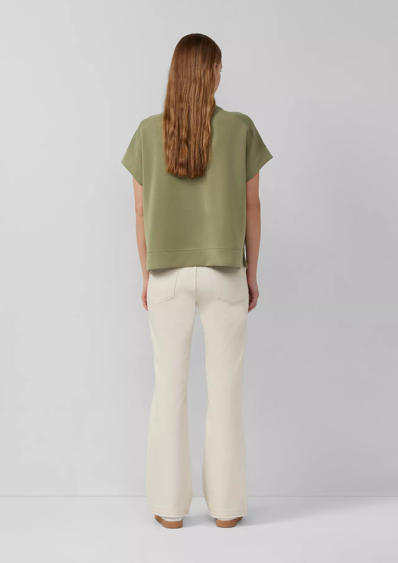 S. Oliver Oversized Scuba Sweatshirt - Olive Green