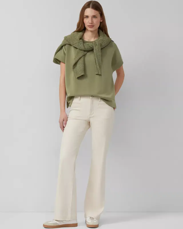 S. Oliver Oversized Scuba Sweatshirt - Olive Green