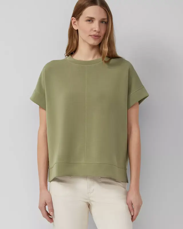 S. Oliver Oversized Scuba Sweatshirt - Olive Green