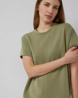 S. Oliver Oversized Scuba Sweatshirt - Olive Green