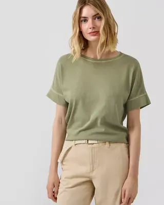 S. Oliver Relaxed Fit T-Shirt - Olive Green