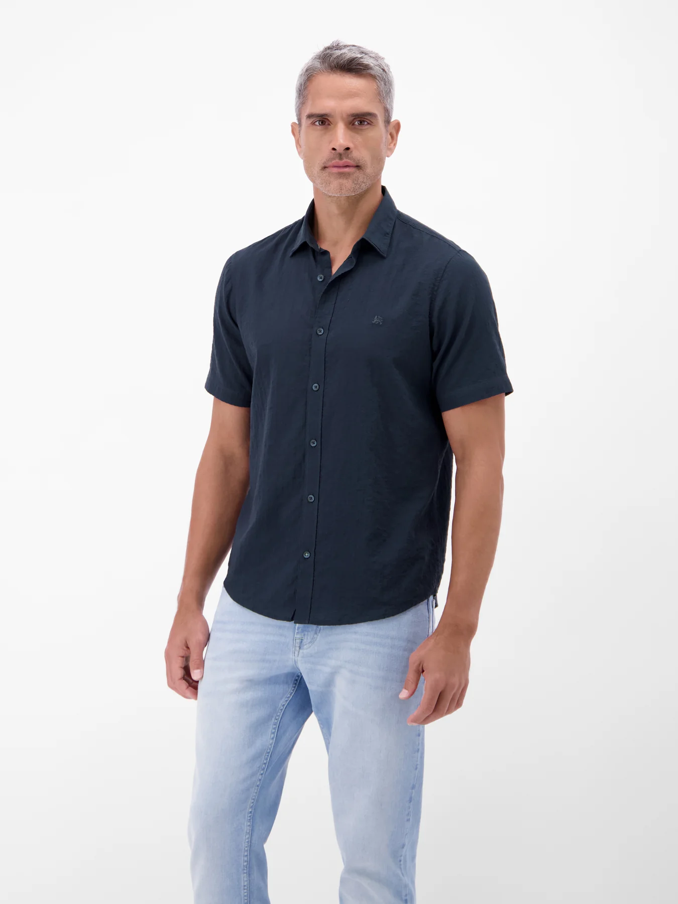 Lerros Kurzarm Hemd - Classic Navy