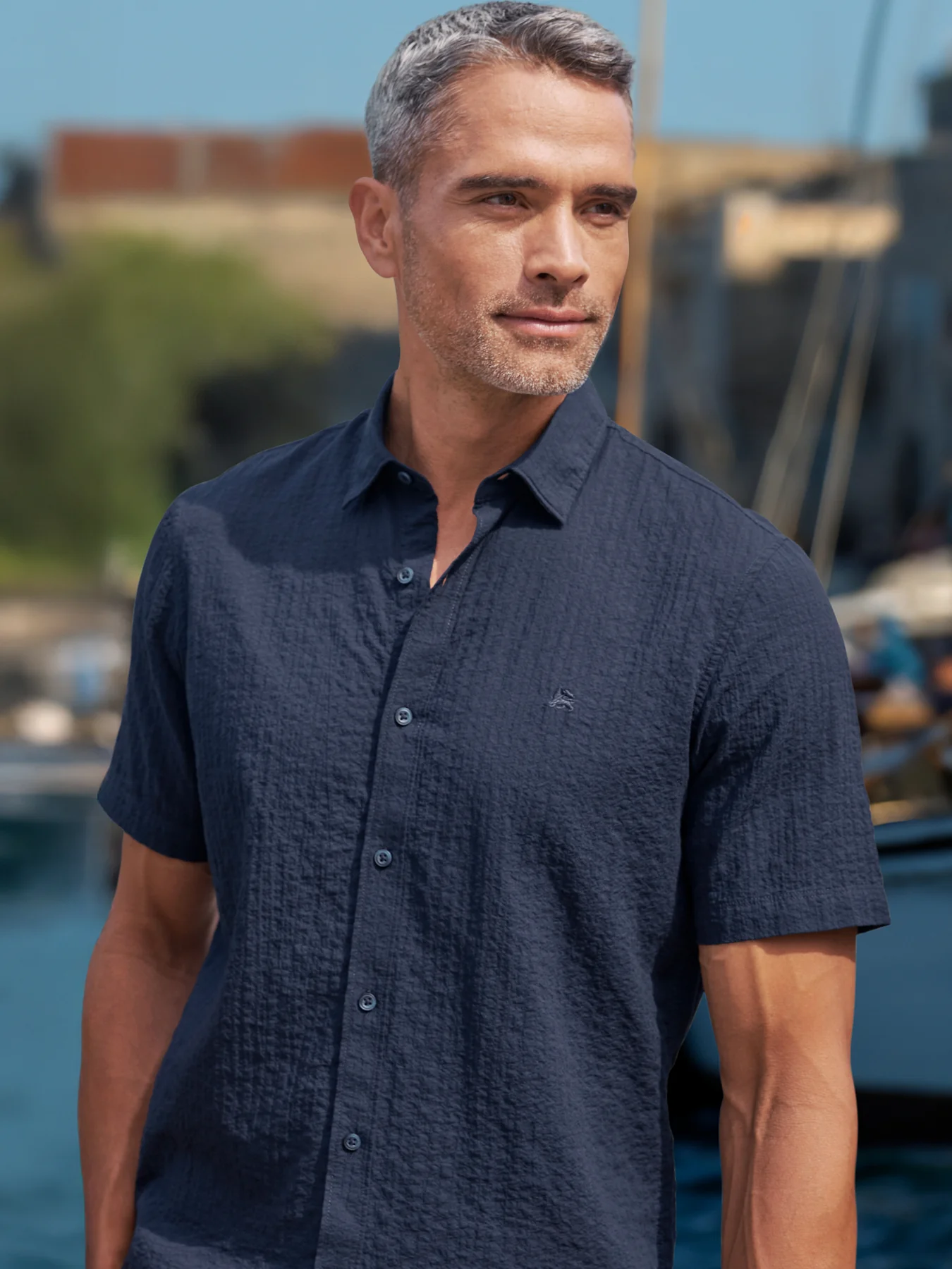 Lerros Kurzarm Hemd - Classic Navy