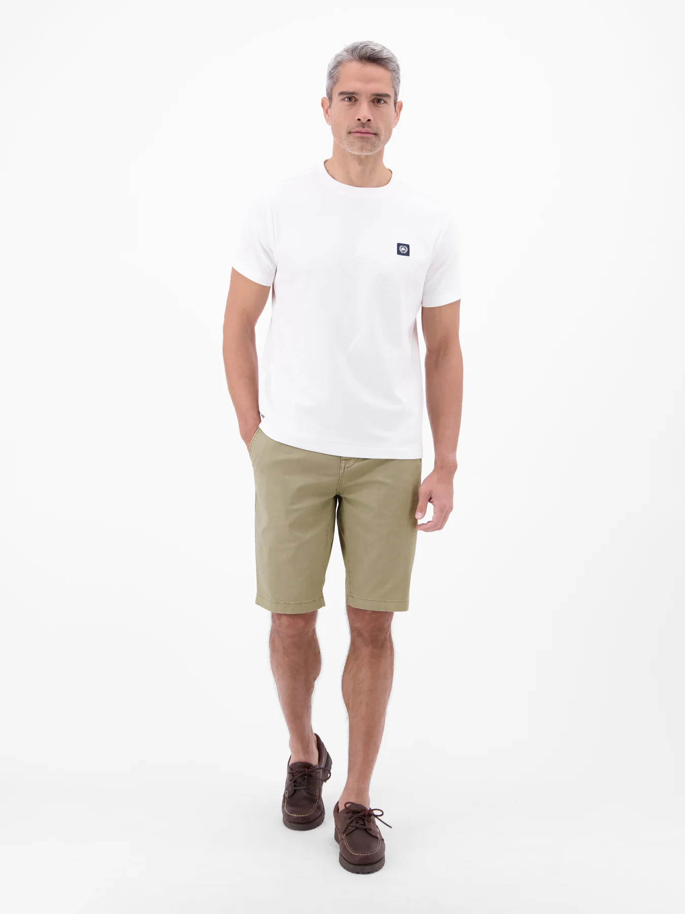 Lerros Print Bermuda - Light Dune Beige