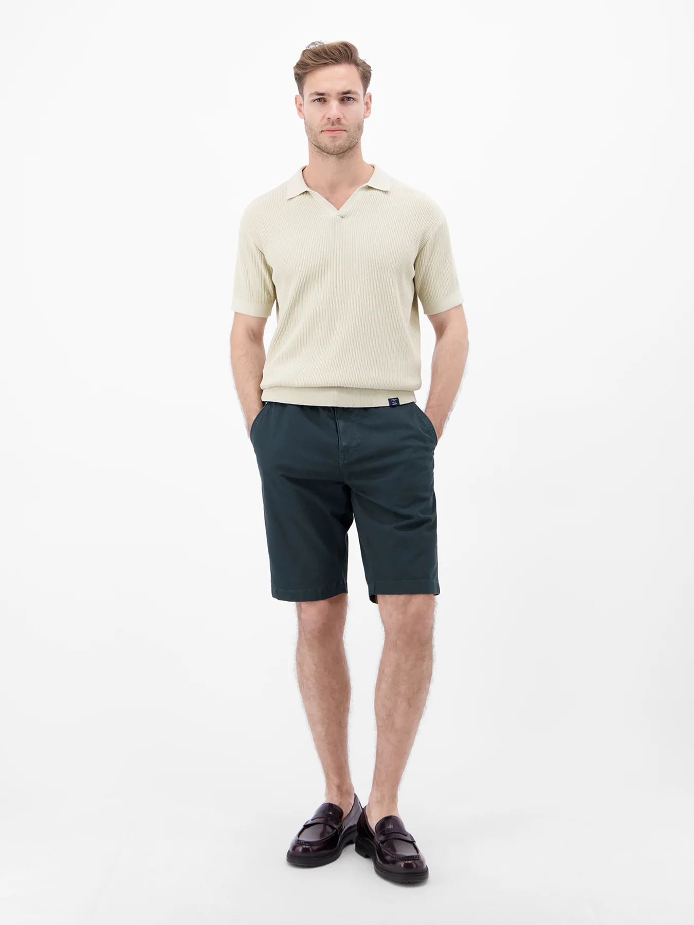 Lerros Print Bermuda - Storm Blue