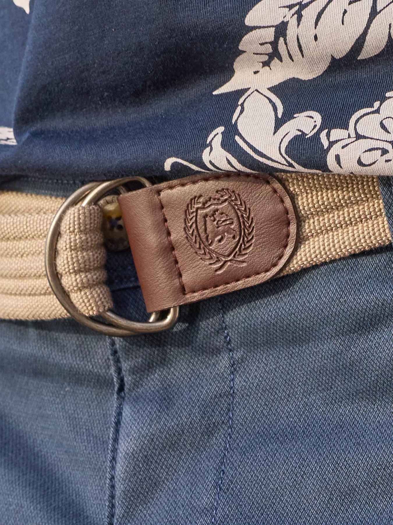 Lerros Print Bermuda - Storm Blue