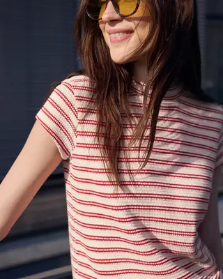 Street One Studio Shirt Korte Mouwen - Torch Red