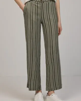 Street One Studio Wide Leg Broek - Lichen Green