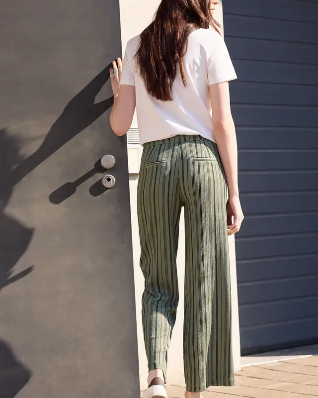 Street One Studio Wide Leg Broek - Lichen Green