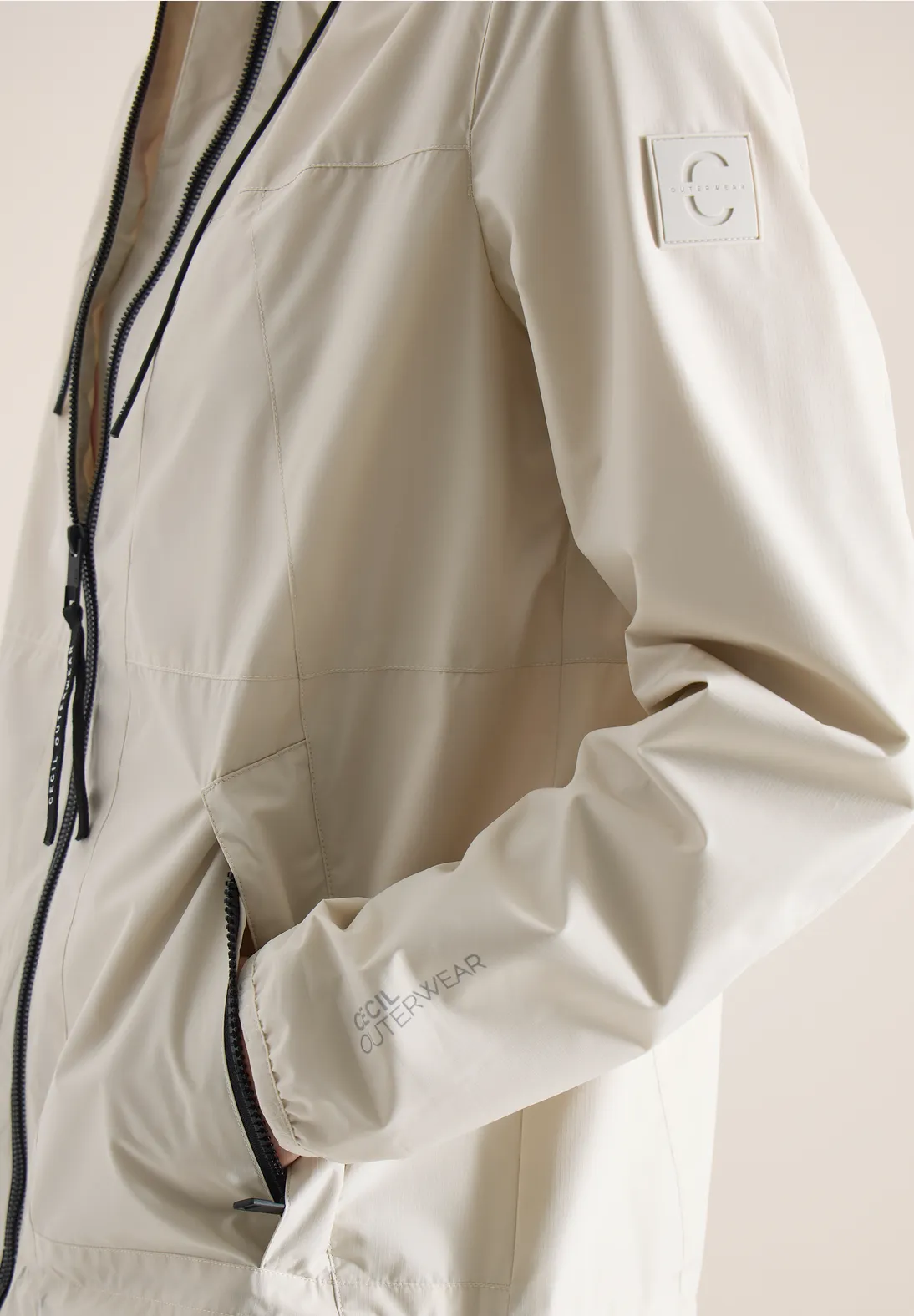 Cecil Jacket with Hood - Dust Beige