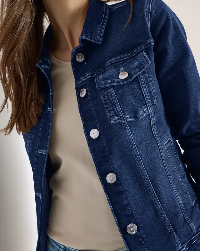 Cecil Denim Jacke - Mid Blue Wash
