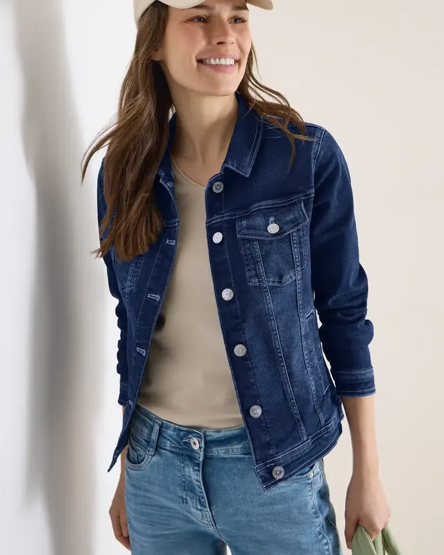 Cecil Denim Jacke - Mid Blue Wash