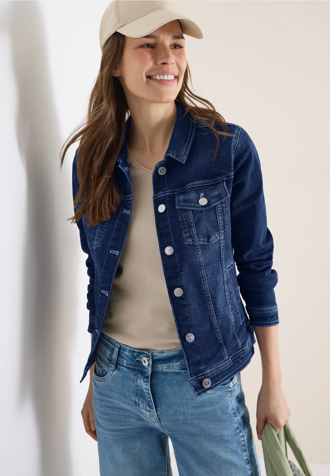 Cecil Denim Jacket - Mid Blue Wash