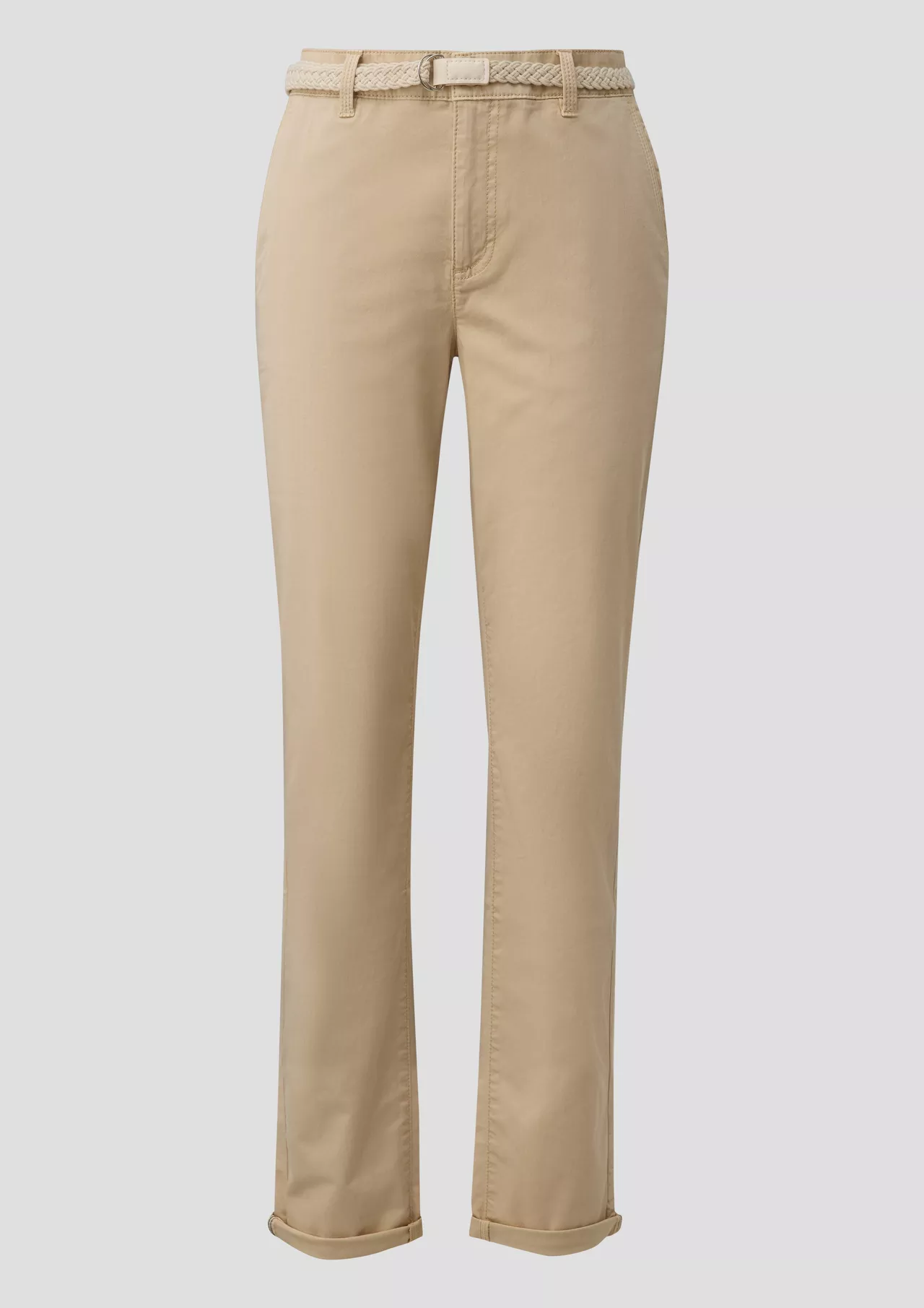S. Oliver Chino Broek met Riem - Beige