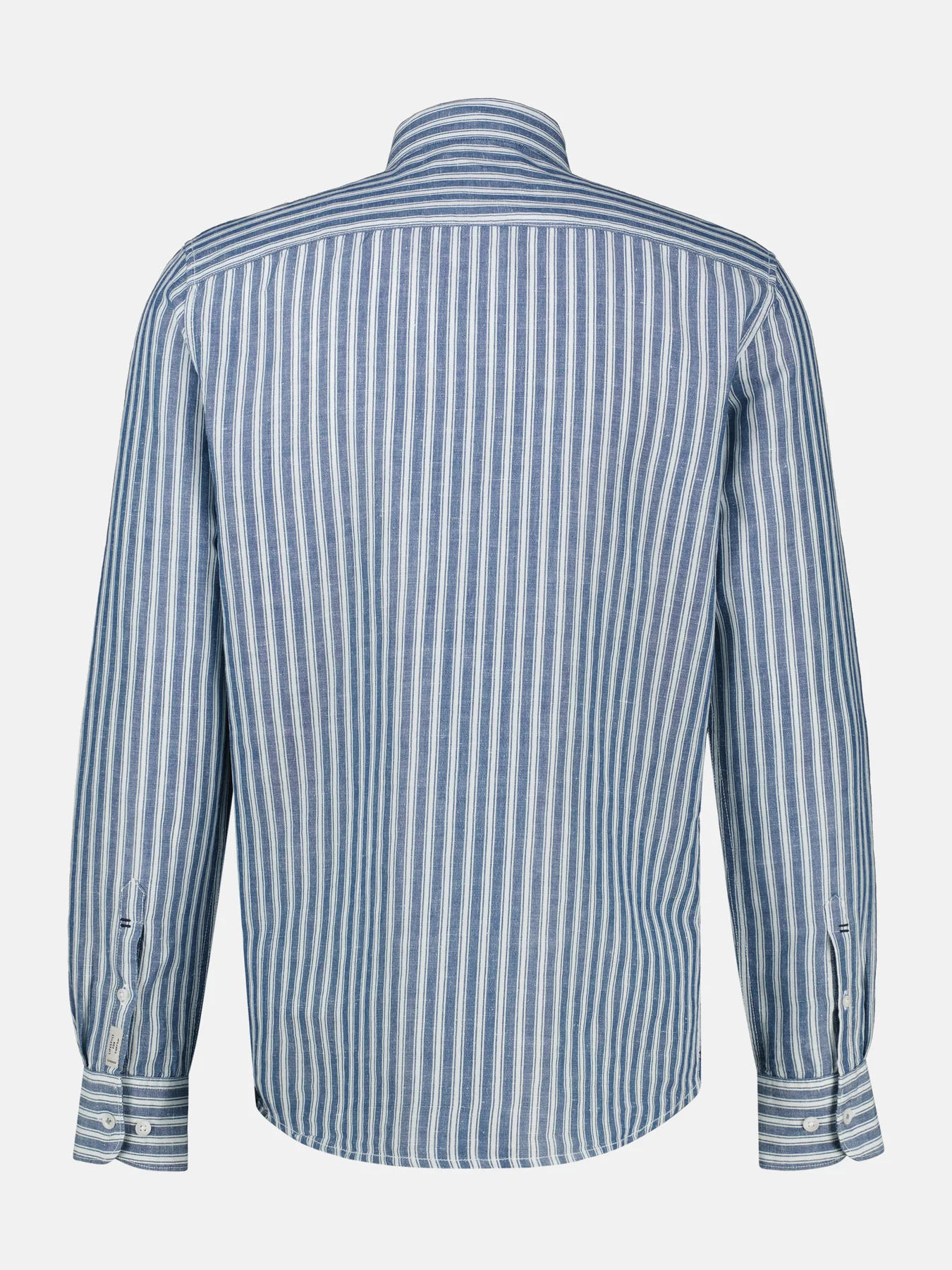 Lerros Linnenmix Streep Overhemd - Classic Navy