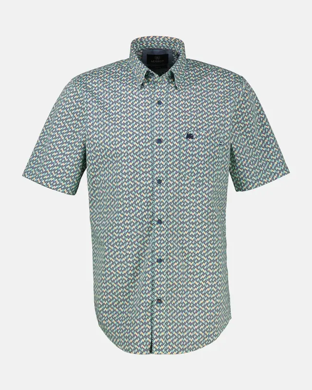 Lerros Poplin Overhemd - Mint Water