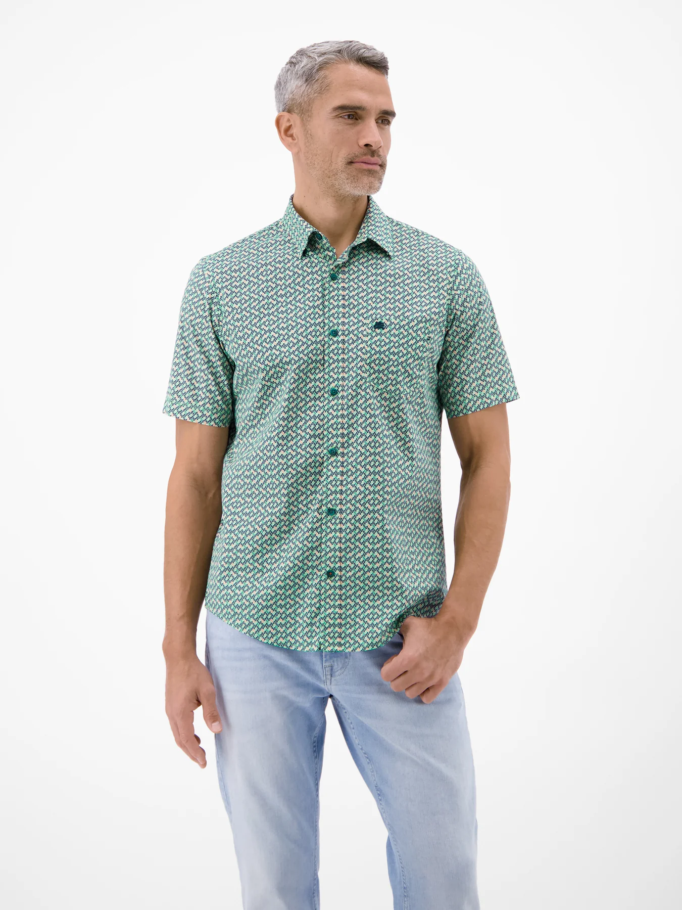Lerros Poplin  Shirt - Mint Water
