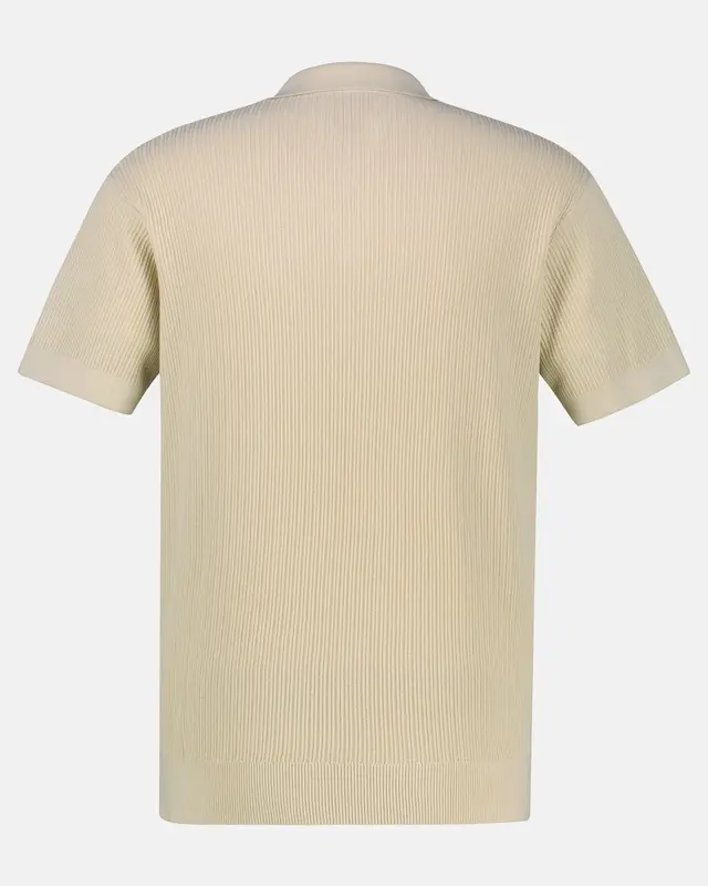 Lerros Poloshirt, Knit Look - Stone