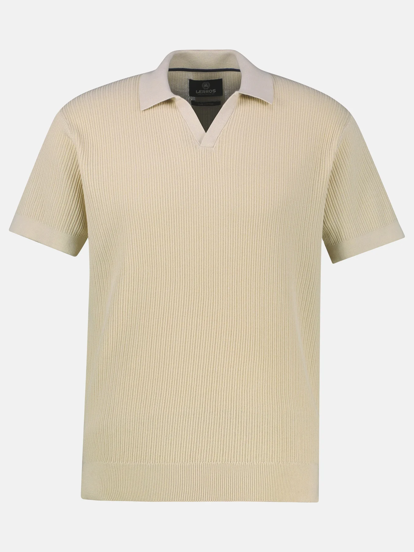 Lerros Poloshirt, Gebreide Look - Stone