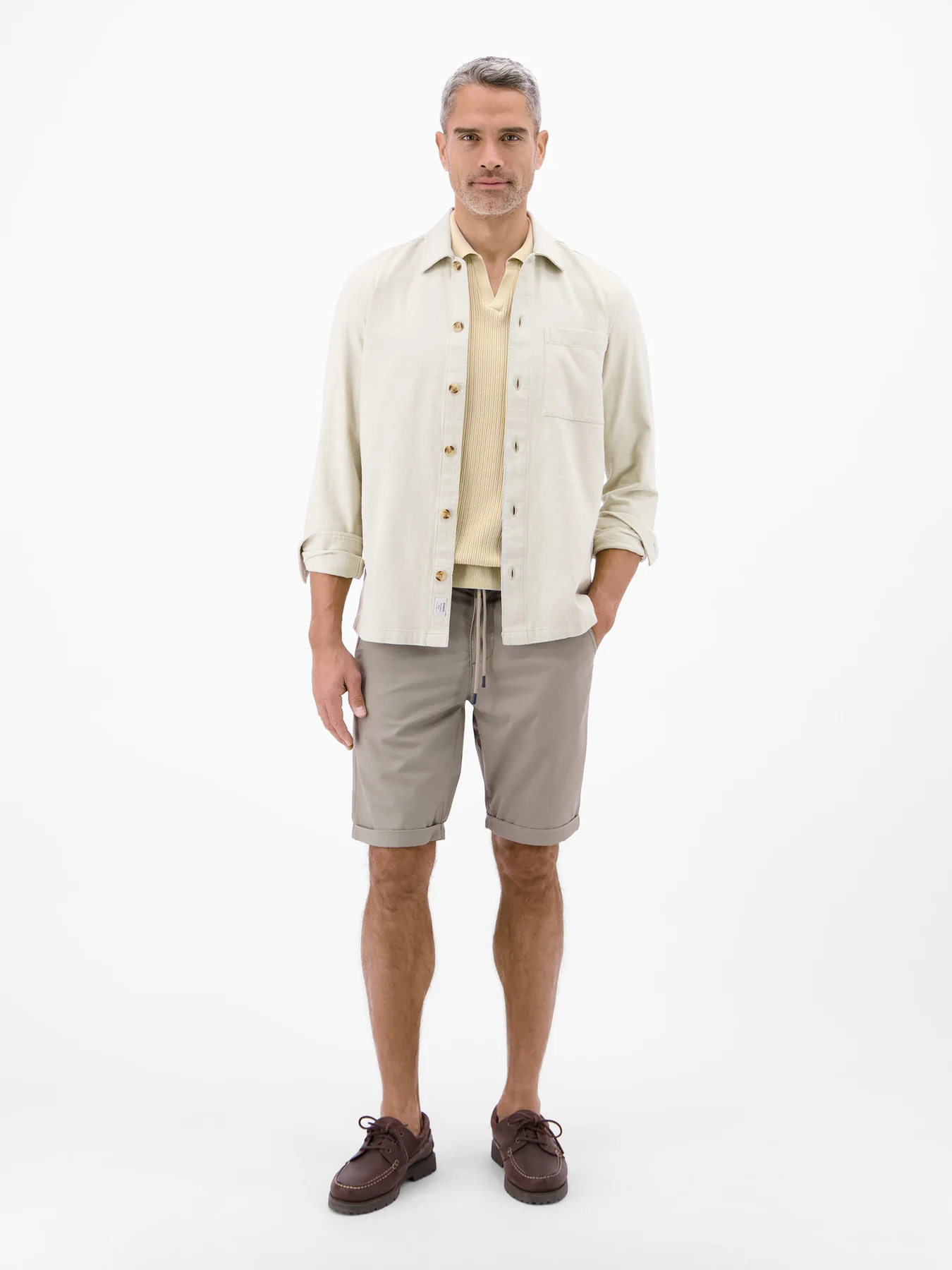 Lerros Poloshirt, Gebreide Look - Stone