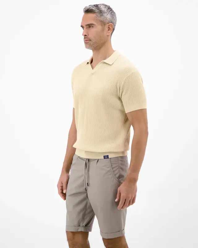 Lerros Poloshirt, Gebreide Look - Stone