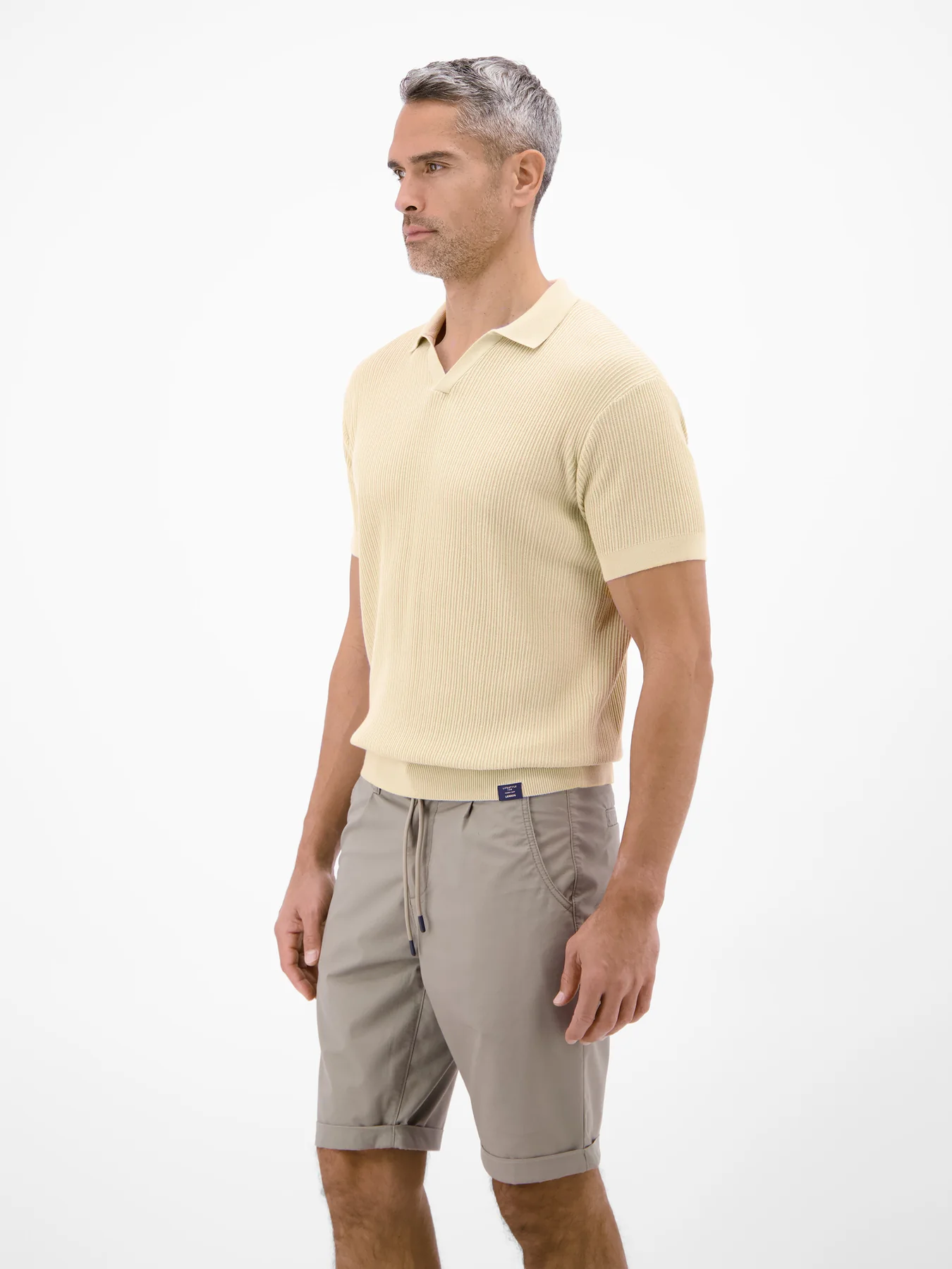 Lerros Poloshirt, Strick-Optik - Stone