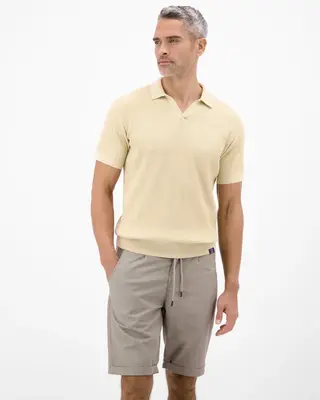 Lerros Poloshirt, Knit Look - Stone
