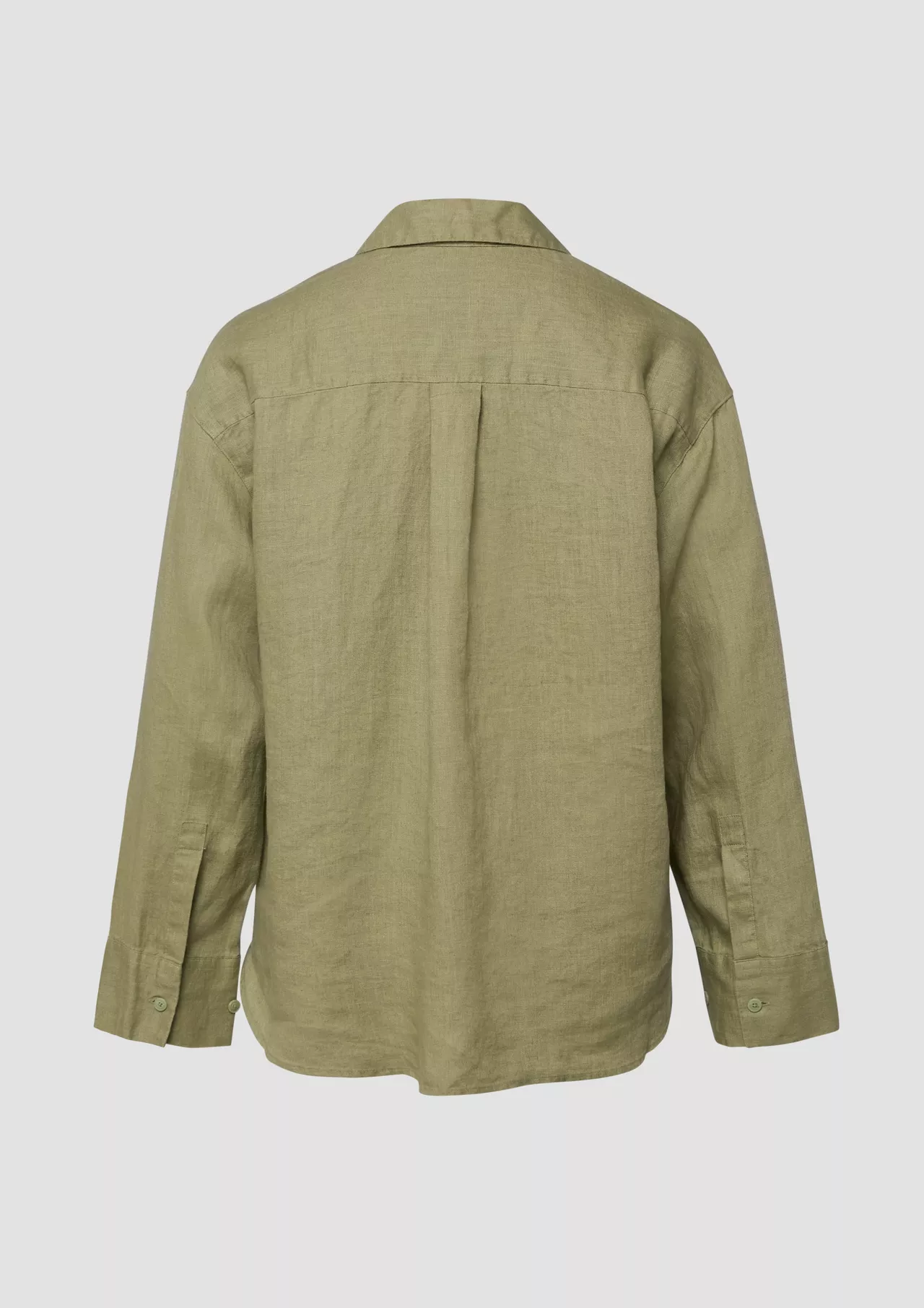 S. Oliver Linen Bluse - Olive Green | - Cotton Blues