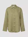 S. Oliver Linen Bluse - Olive Green