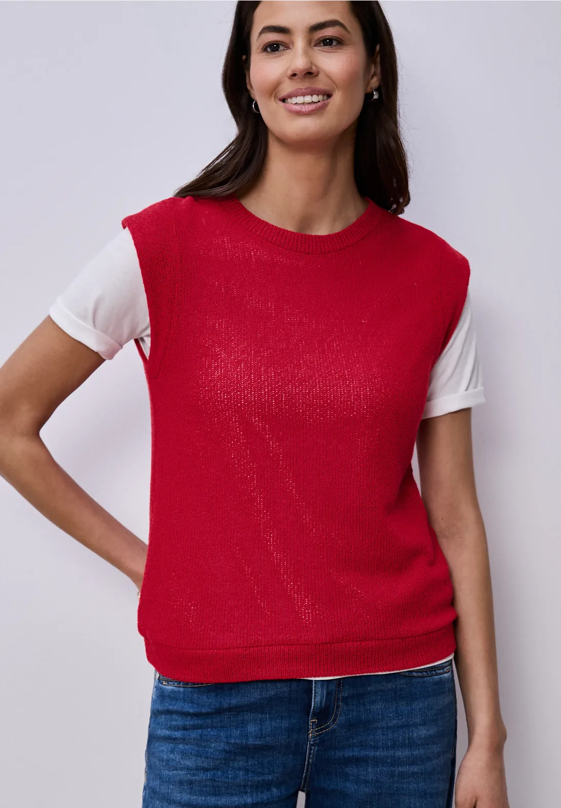 Street One Strick Top - Salsa Red