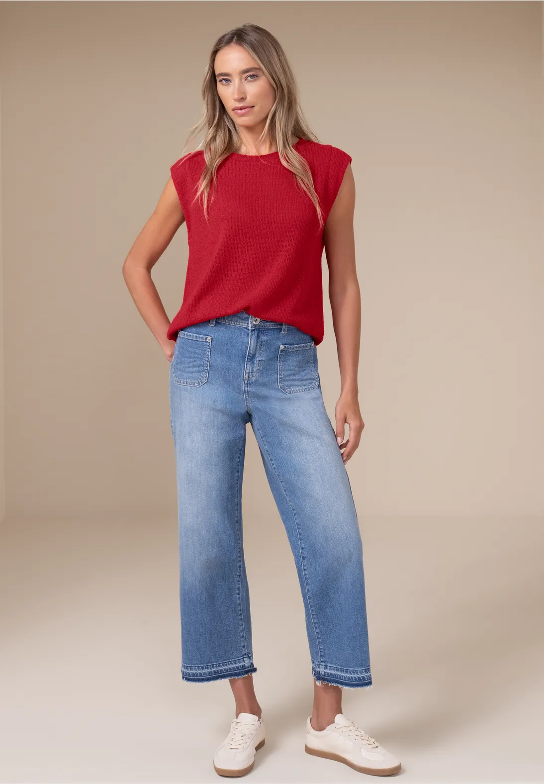 Street One Gebreide Top - Salsa Red