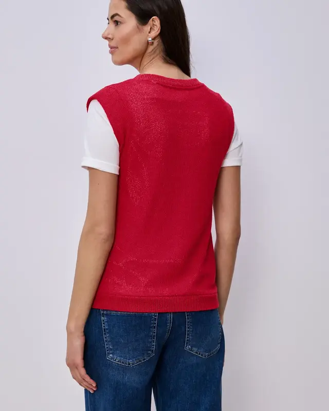 Street One Gebreide Top - Salsa Red