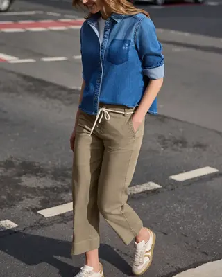 Street One Studio Papertouch Pants - Silent Sand