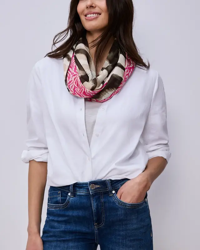 Street One Modal Lussjaal Print - Magenta Dream