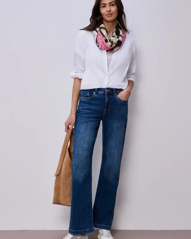 Street One Modal Schal mit Print - Magenta Dream