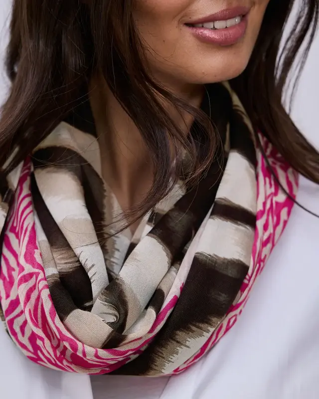 Street One Modal Lussjaal Print - Magenta Dream