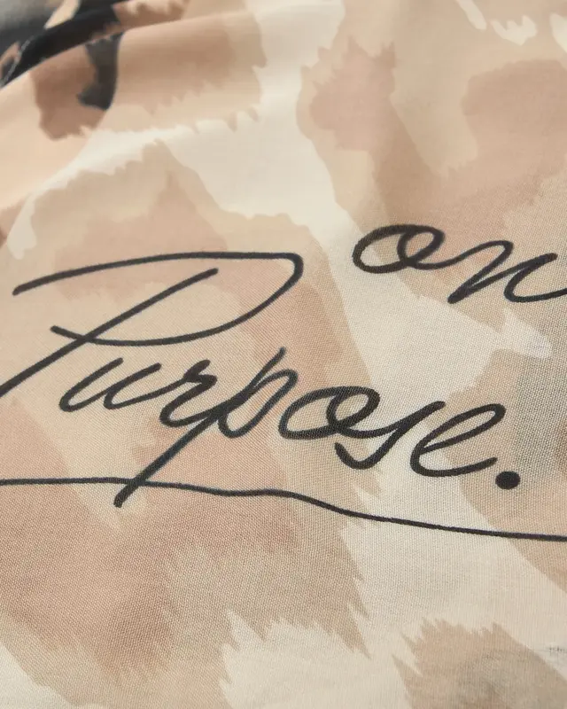 Street One Schal mit Leo Muster - Timeless Beige