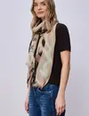 Street One Schal mit Leo Muster - Timeless Beige