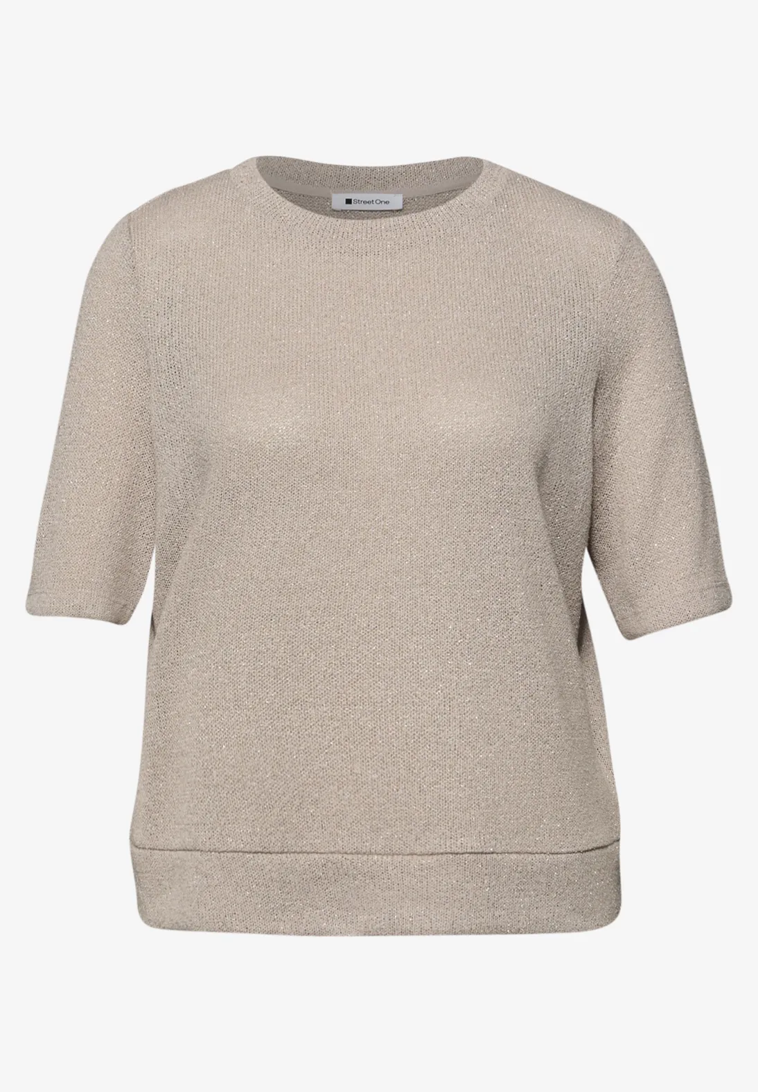 Street One Shirt mit Glitzer Look - Clay Sand