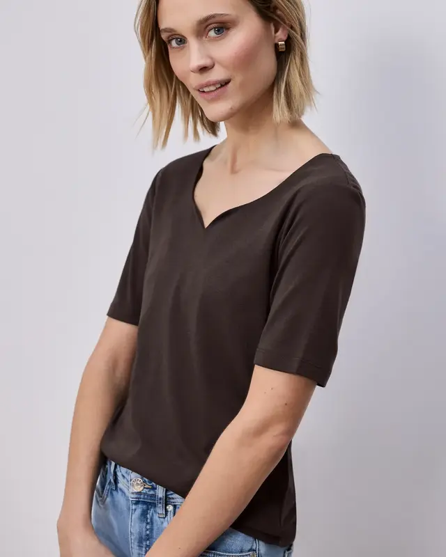 Street One Basic Shirt Ada - Espresso Brown