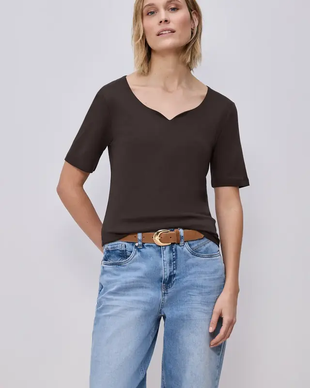 Street One Basic Shirt Ada - Espresso Brown