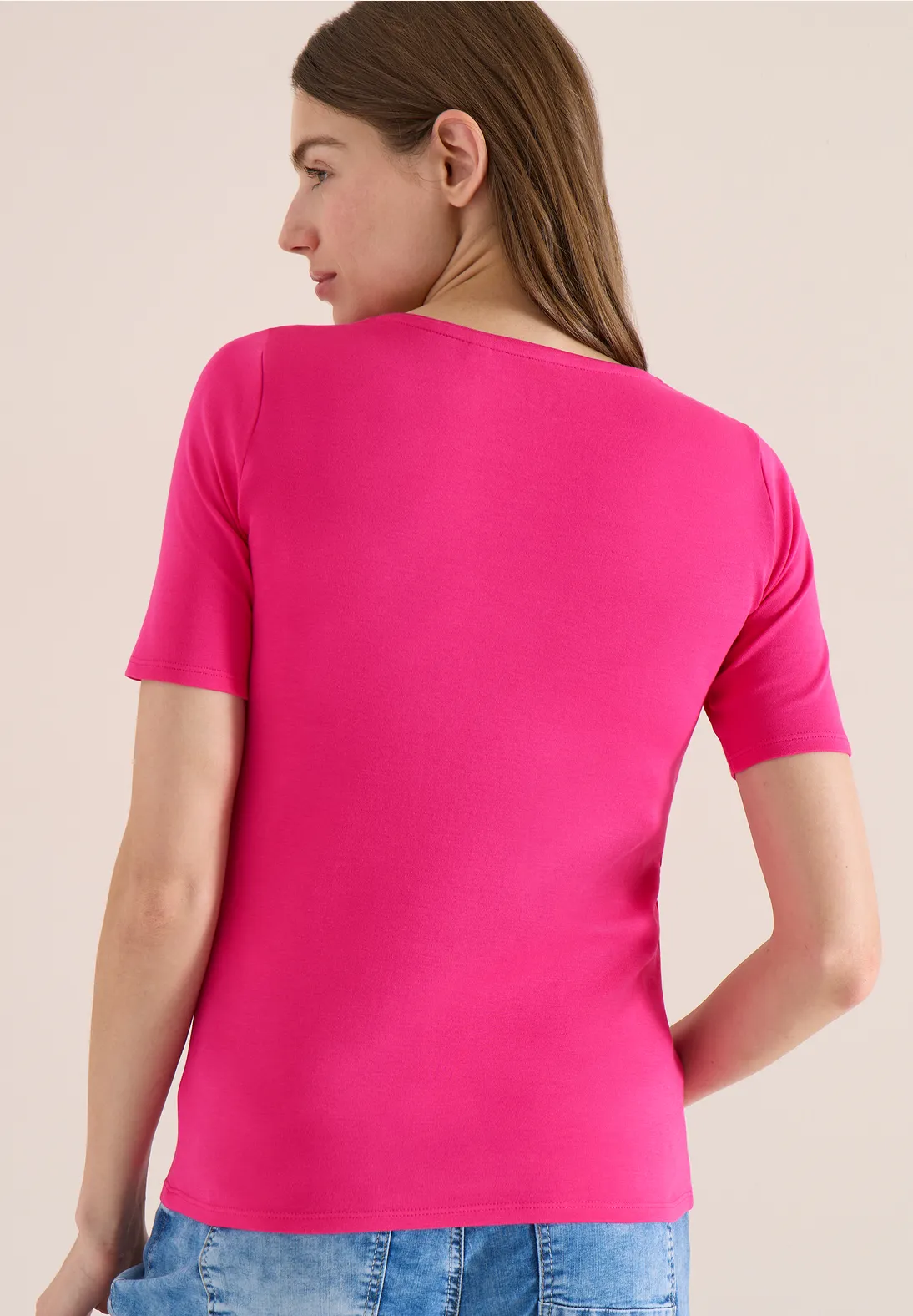 Cecil Organic T-Shirt Lena - Beetroot Pink