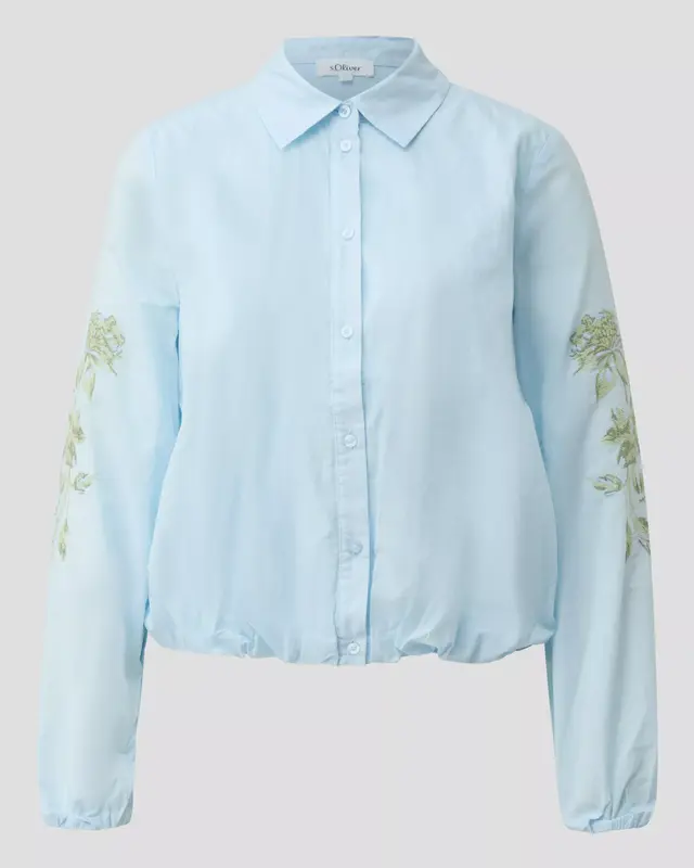 S. Oliver Bluse mit Stickerei - Light Blue