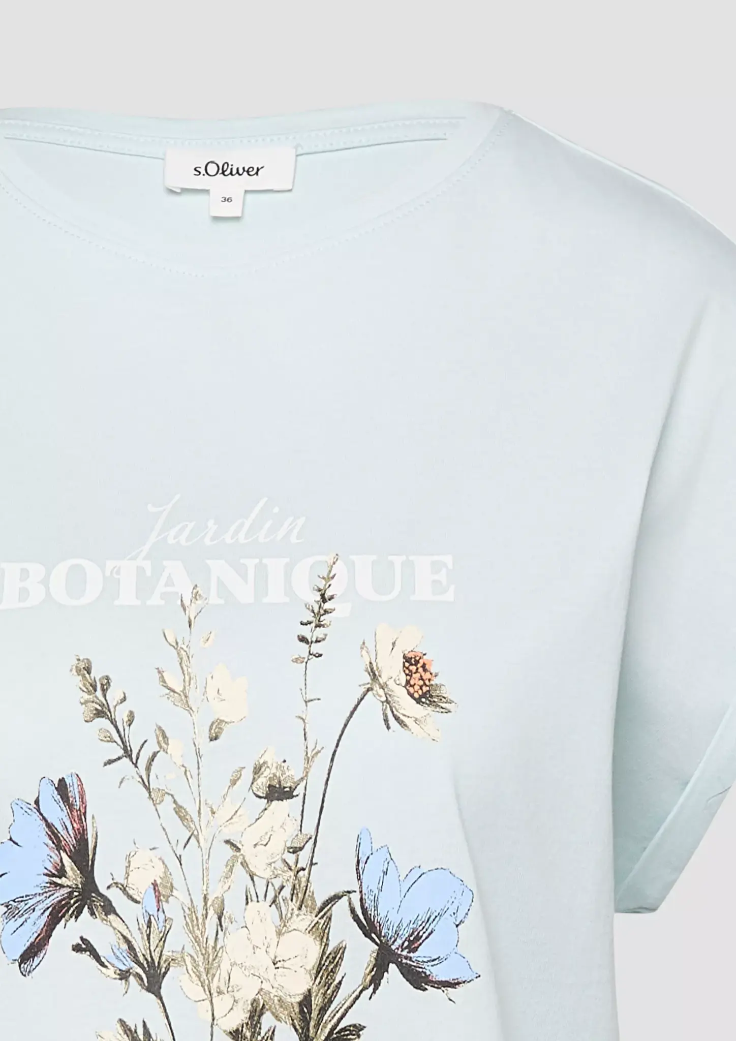 S. Oliver T-Shirt Frontprint - Blue